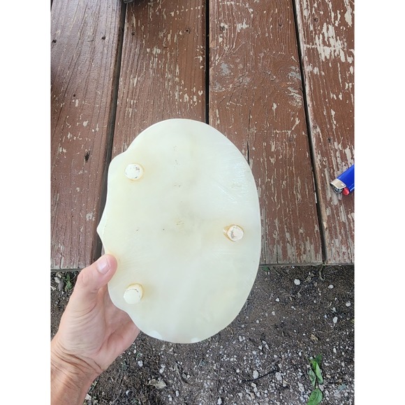 Vintage Onyx Marble Clam Shell‎ Footed Jewlelry Box Hinged Rare - Picture 7 of 10